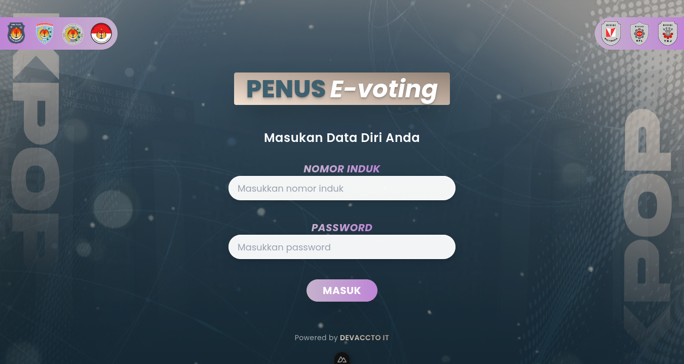 E-Voting SMK Plus Pelita Nusantara